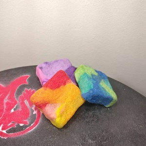 Felted Bar Soap, Lime Agave Soap, Gentle Exfoliation, Wool Felt, Artisan Soap, Fuzzy Dragon, Lime Agave Artisan Bar Soap, Fun Soaps