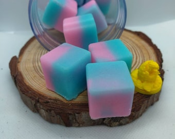 Sugar Scrub Cubes, Sweet Dragon&#39;s Cotton Candy Sugar Scrub Cubes, Gentle Exfoliating, Shea Butter, Cocoa Butter