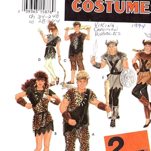 Simplicity 9157 Adult Viking Costume sewing pattern Size:  S - XL FF