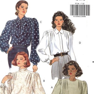 Patrón de costura para blusa de señora Butterick 5714, talla 12-16 FF