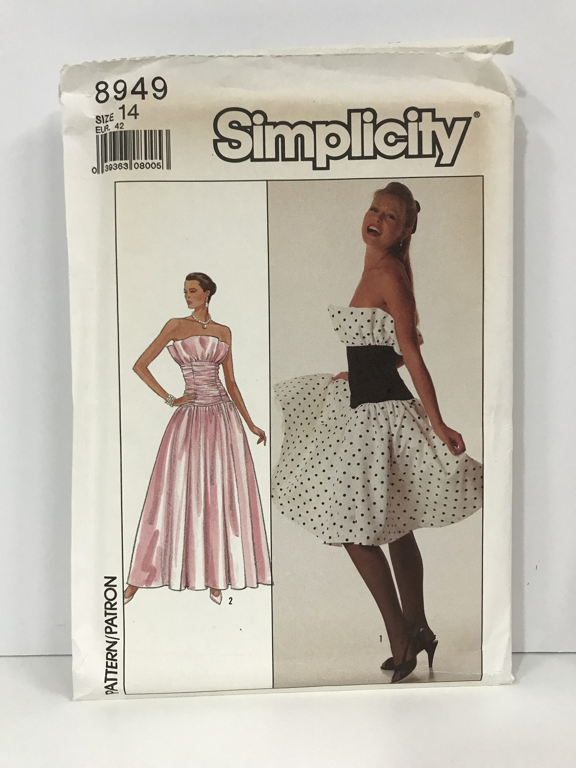 1989 Prom Dress Pattern - Etsy 1989 Prom Dress Pattern - Etsy