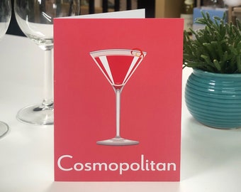 COSMOPOLITAN Grußkarte - Cocktail-Karte - Art Deco