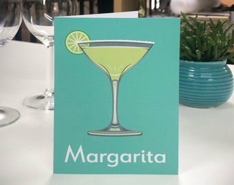 MARGARITA Grußkarte - Cocktail-Karte - Art Deco