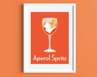 Cóctel APEROL SPRITZ Impresión A4/A5