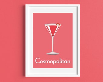 COSMOPOLITAN 'Cosmo' COCKTAIL A4/A5 Druck