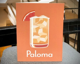 PALOMA Grußkarte - Cocktailkarte - Art Deco