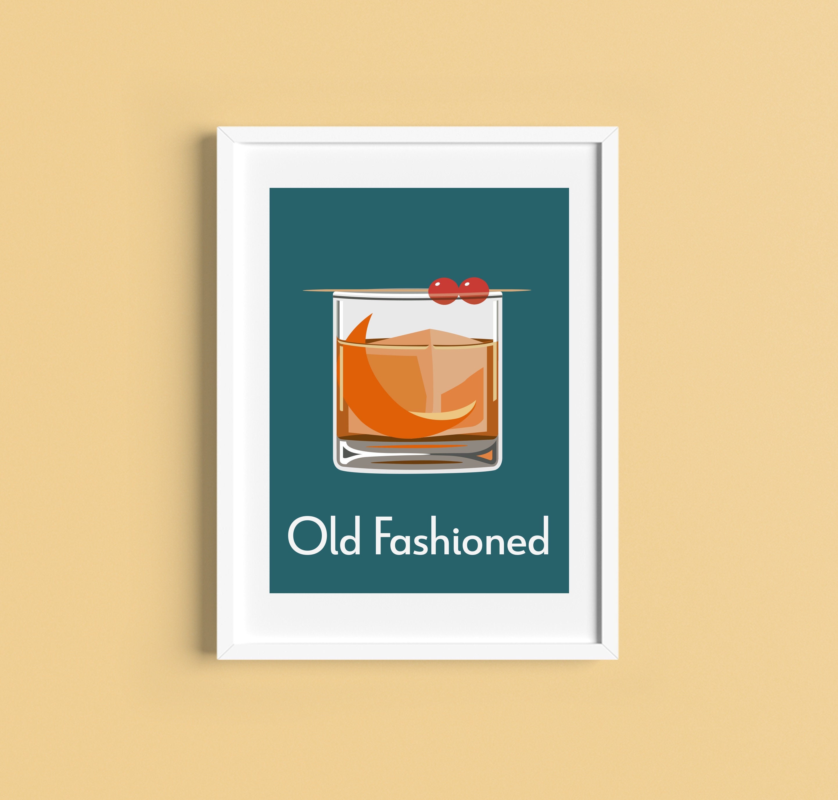 Paleto insondable equipaje OLD FASHIONED COCKTAIL A4/A5 Impresión - Etsy España