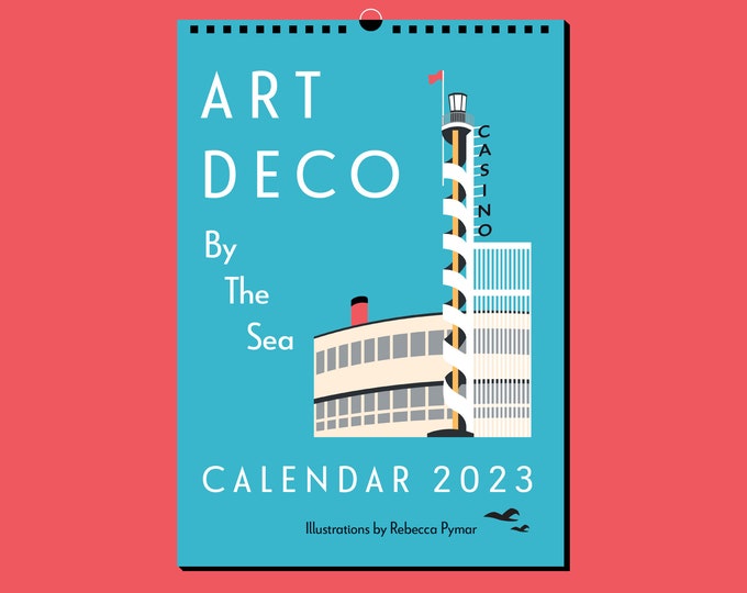 SECOND 2023 CALENDAR Art Deco by the Sea A4 Size Limited Edition by