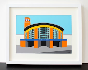 Chiswick Park Station - Mounted Print - London Underground illustration Travel Poster - Art Deco Tube Station Series - by Rebecca Pymar