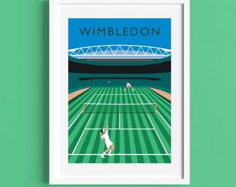 WIMBLEDON POSTER - Center Court - Roger Federer gegen Rafael Nadal