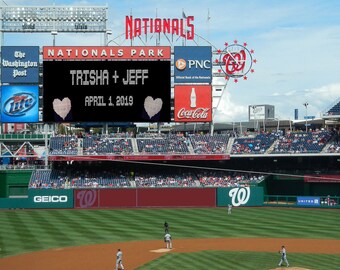 Personalized Wedding Gift, Washington Nationals Scoreboard, Sign Anniversary Gift Baseball Decor Wall Art p239