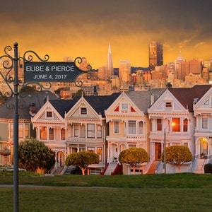 San Francisco Wedding - Personalized Wedding Gift - Romantic Anniversary Gift - Steiner Street Houses pp194