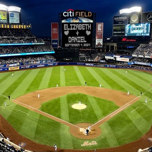 Personalized Wedding Gift, New York Mets, Citi Field Scoreboard, Anniversary Gift, Baseball Decor, New York City, NYC, Valentines Gift p335