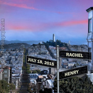 San Francisco - Personalized Print - Romantic Gift - Personalized Wedding Gift - Anniversary Photograph pp85