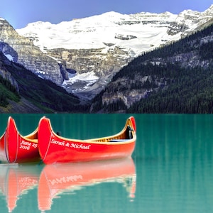 Personalized Wedding Gift, Banff National Park, Canoe Gifts, Banff Wedding, Calgary Wedding, Romantic, Gift, Unique Anniversary Gift - pp113