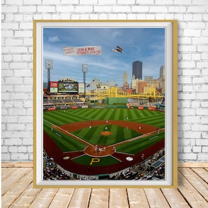 Personalized Wedding Gift, Pittsburgh Pirates, Anniversary Gift, Valentines Gift, Baseball Decor, Pittsburgh Wedding pp236