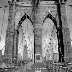 Brooklyn Bridge Personalized Wedding Gift New York Nyc Customized Names Photo Anniversary Valentines Day pp75