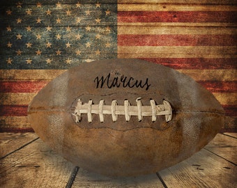 Personalized Football Photograph, Customized Sports Photo Gifts for Boys Room Decor Wall Art Man Cave pp156