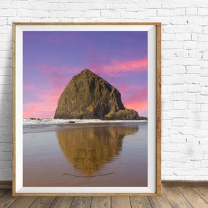 Personalized Wedding Gift Names in Sand Cannon Beach Oregon Haystack Rock Anniversary Gift Valentines Day pp203 image 3