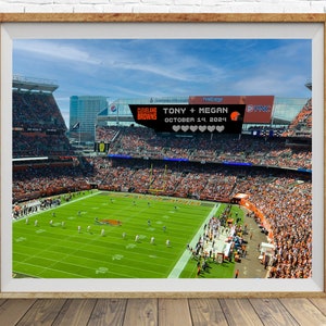 Personalized Wedding Gift, Cleveland Browns, Anniversary Gift Valentines Gift Football Decor pp257