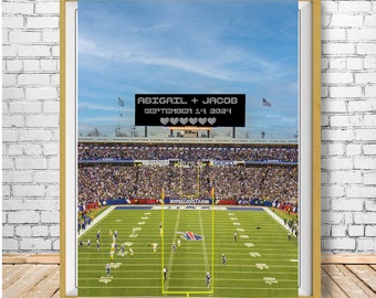 Personalized Wedding Gift, Buffalo Bills, Highmark Stadium Scoreboard, Valentines Gift, Anniversary Gift Football Decor, Bills Fans pp268