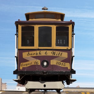 San Francisco Cable Car- Personalized Print - Wedding Gift - Romantic Anniversary Photograph Trolley Streetcar pp109