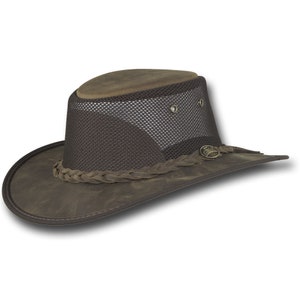 Barmah Hats Foldaway Bronco Cooler Leather Hat Item 1062 image 1