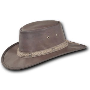 Barmah Hats Crackle Kangaroo Leather Hat - Item 1018