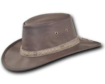 Barmah Hats Crackle Kangaroo Leather Hat - Item 1018