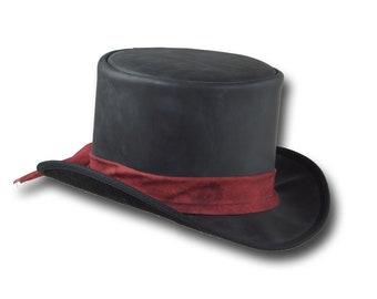 VE Adventures Leather Top Hat - Item 3041
