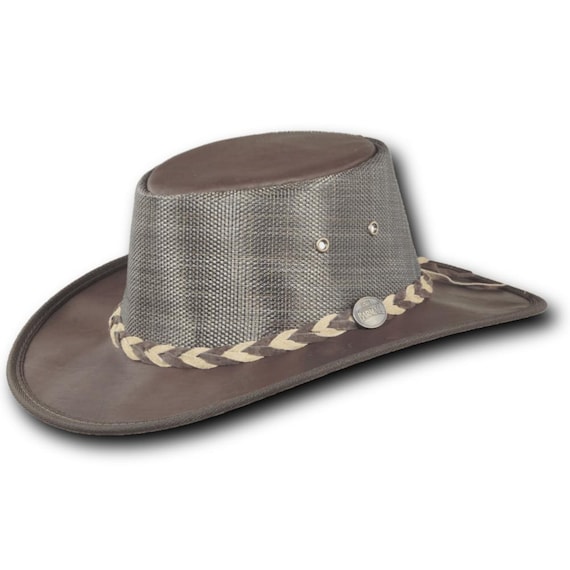 Authentic Vintage Barmah Australian Cowhide Leather Hat SZ M Barmah Bronco Hat – Robust Vintage Leather Outdoor Hat  main image 3