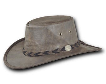 Barmah Hats Vintage Kangaroo Leather Hat - Item 1018