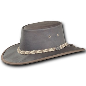 Barmah Hats Stonewash Kangaroo Leather Hat - Item 1018