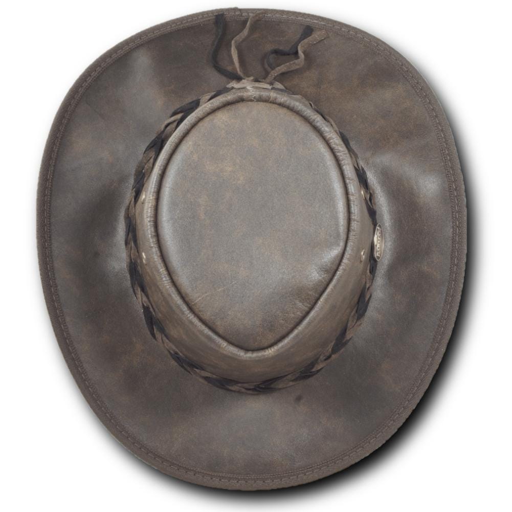 Sombrero De Piel 100%, Realizado A Mano Con Piel De Canguro Por Barmah