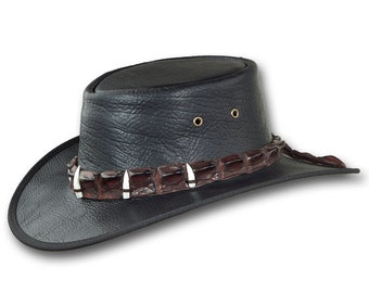 Logo Barmah Hats Pre-Owned Barmah Oiled Leather Foldaway Bronco