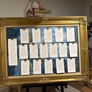 Wedding seating chart cards handwritten calligraphy names deckled edge or premium smooth edge cards  many ink and card color choices