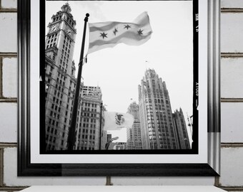 Chicago Street Photography photo of Chicago Flag, Michigan Avenue