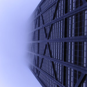 Hancock in Fog, Chicago, Skyscraper color photograph, architecture lover, city images