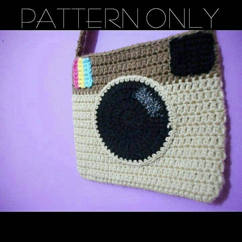 Crochet Camera Purse pattern Only Etsy