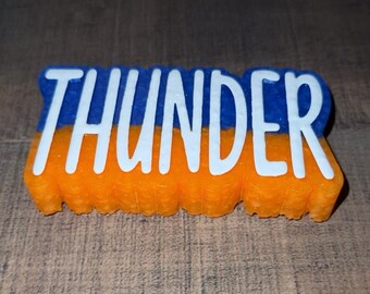 T•H•U•N•D•E•R• Basketball Car Freshie: Sports Rear View Mirror Freshener