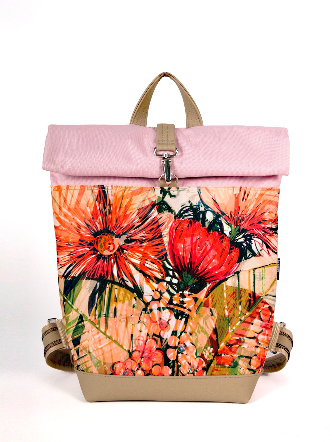 Notebook Backpack Spring Flowers Ipad Backpack Roll Etsy