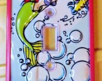 vtg Cubierta de interruptor de luz de LA SIRENITA - A02 - 3D