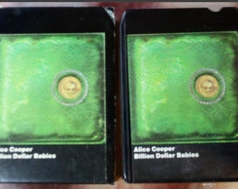 vtg 1973 ALICE COOPER « Billion Dollar Babies » 8 pistes avec housse - A10