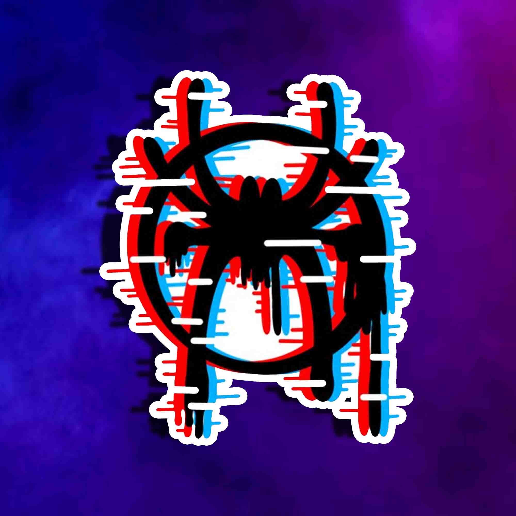 Spiderman Logo Miles Morales Sticker Spider Verse Sticker - Etsy
