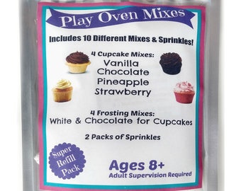 Children's Easy Bake Oven Mixes Play Toy 10 Real Cupcake Super Pack Mega Kit 