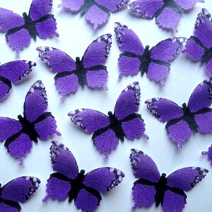 15 Large PURPLE MONARCH Edible Wafer Paper Butterflies© 2" Pre Cut Butterfly Decorations Toppers Macaron Cookies By Everything's Edible