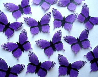 15 Large PURPLE MONARCH Edible Wafer Paper Butterflies© 2" Pre Cut Butterfly Decorations Toppers Macaron Cookies By Everything's Edible