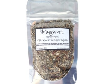 Reiki Charged Mugwort Artemisia Vulgaris Wildcrafted in Czech Republic Loose Leaf Dried 0.5 oz bag Small Sample Tea