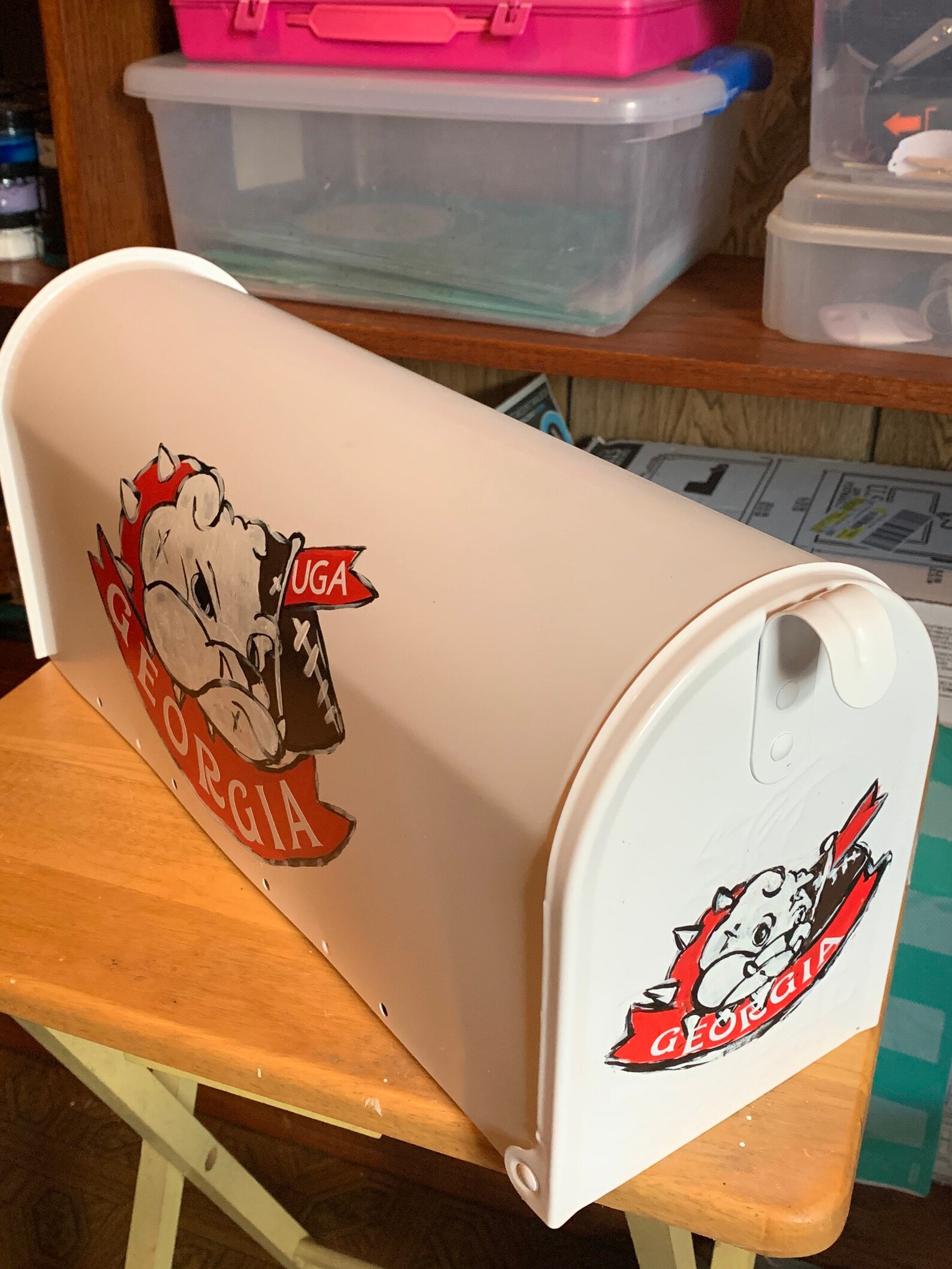 UGA Bulldog Mailbox Bulldogs Mailbox UGA Mailbox Etsy