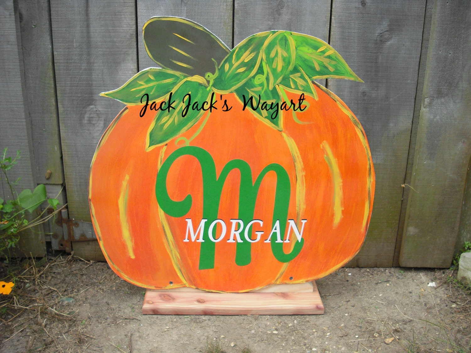 Calabaza personalizada / Decoración del patio de otoño / | Etsy